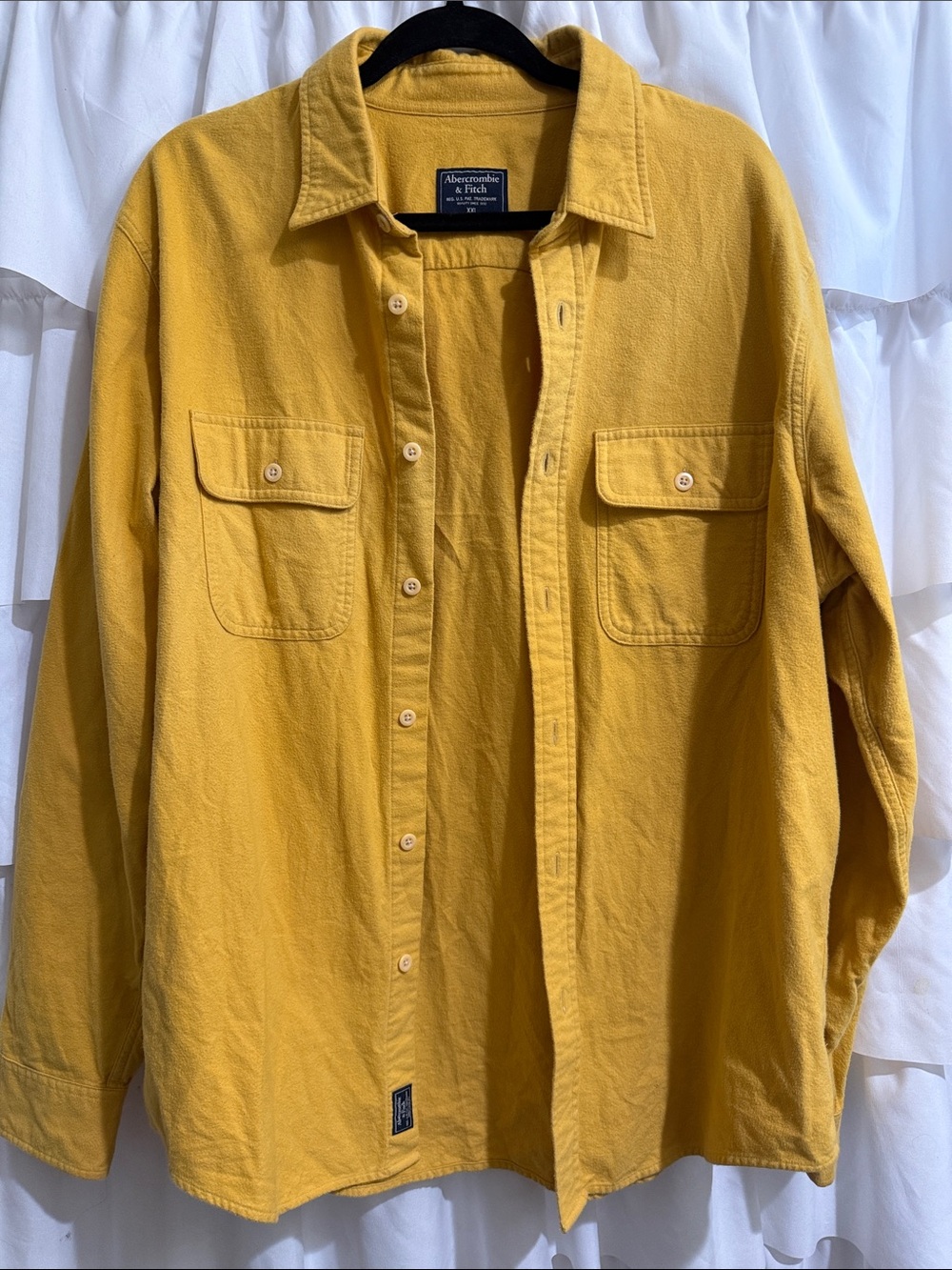 Abercrombie & Fitch Men's Mustard Yellow Shirt Jacket